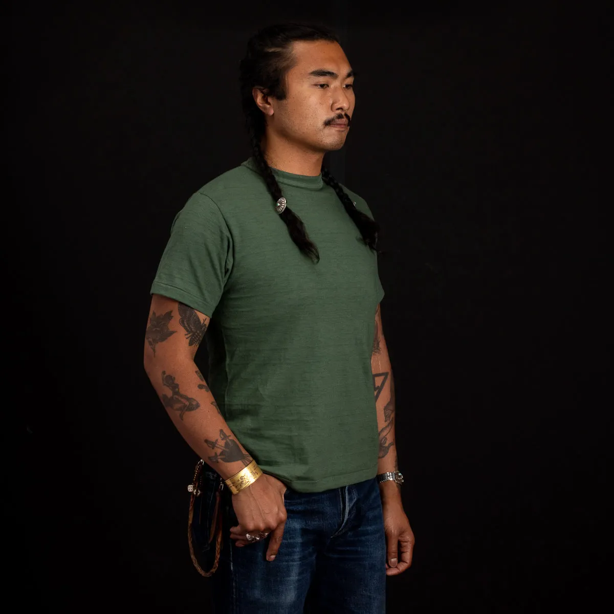 Slub Cotton Tee - Green sold by Standard and Strange product image thumbnail 4