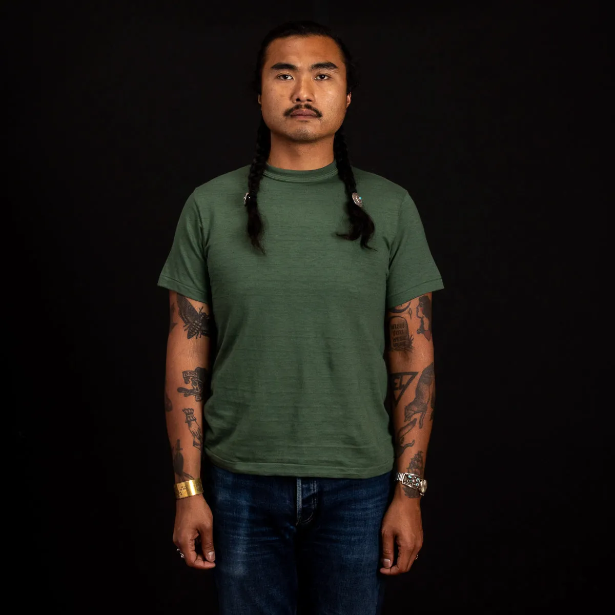 Slub Cotton Tee - Green sold by Standard and Strange product image thumbnail 3