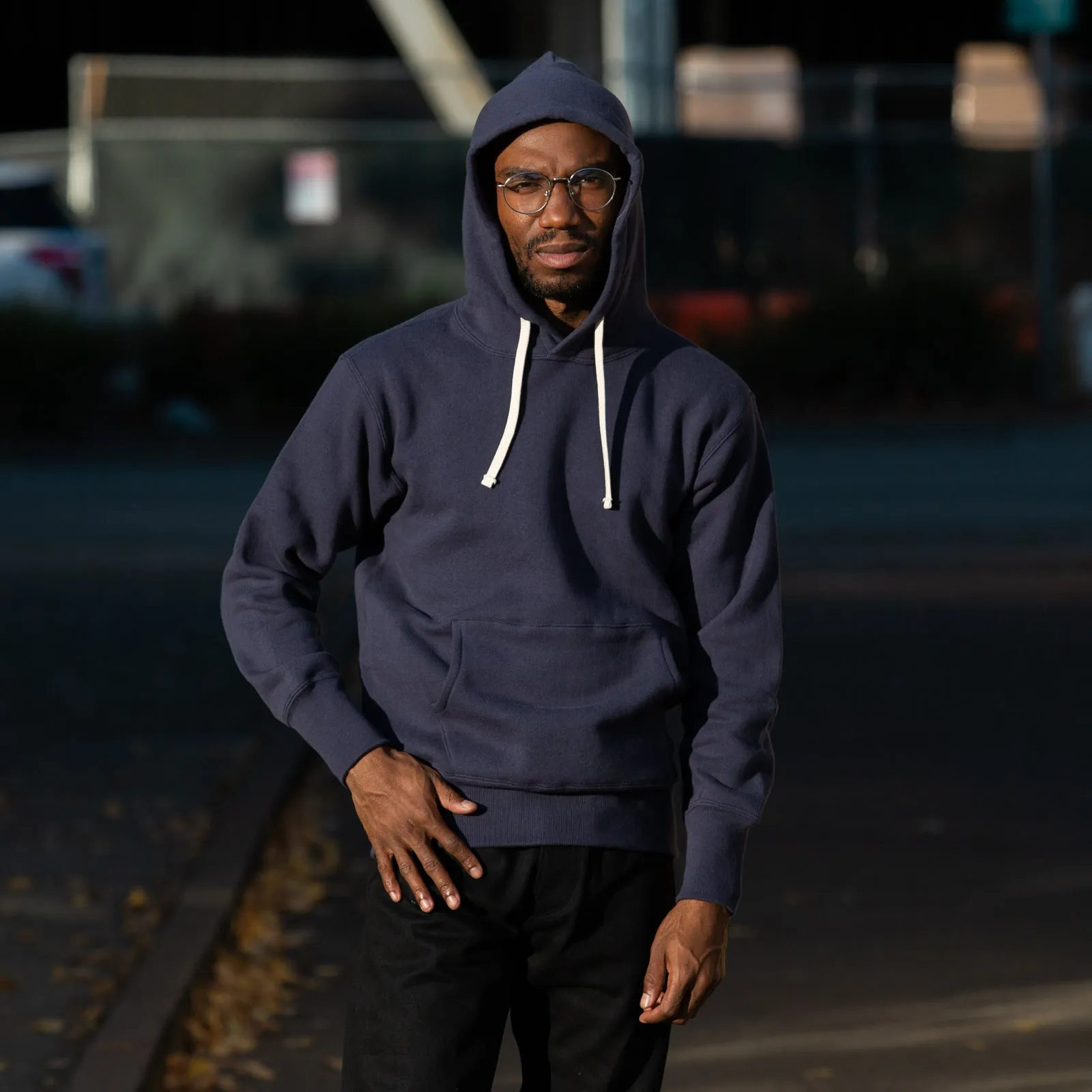 Loopwheel Pullover Hoodie - Navy sold by Standard and Strange product image thumbnail 4