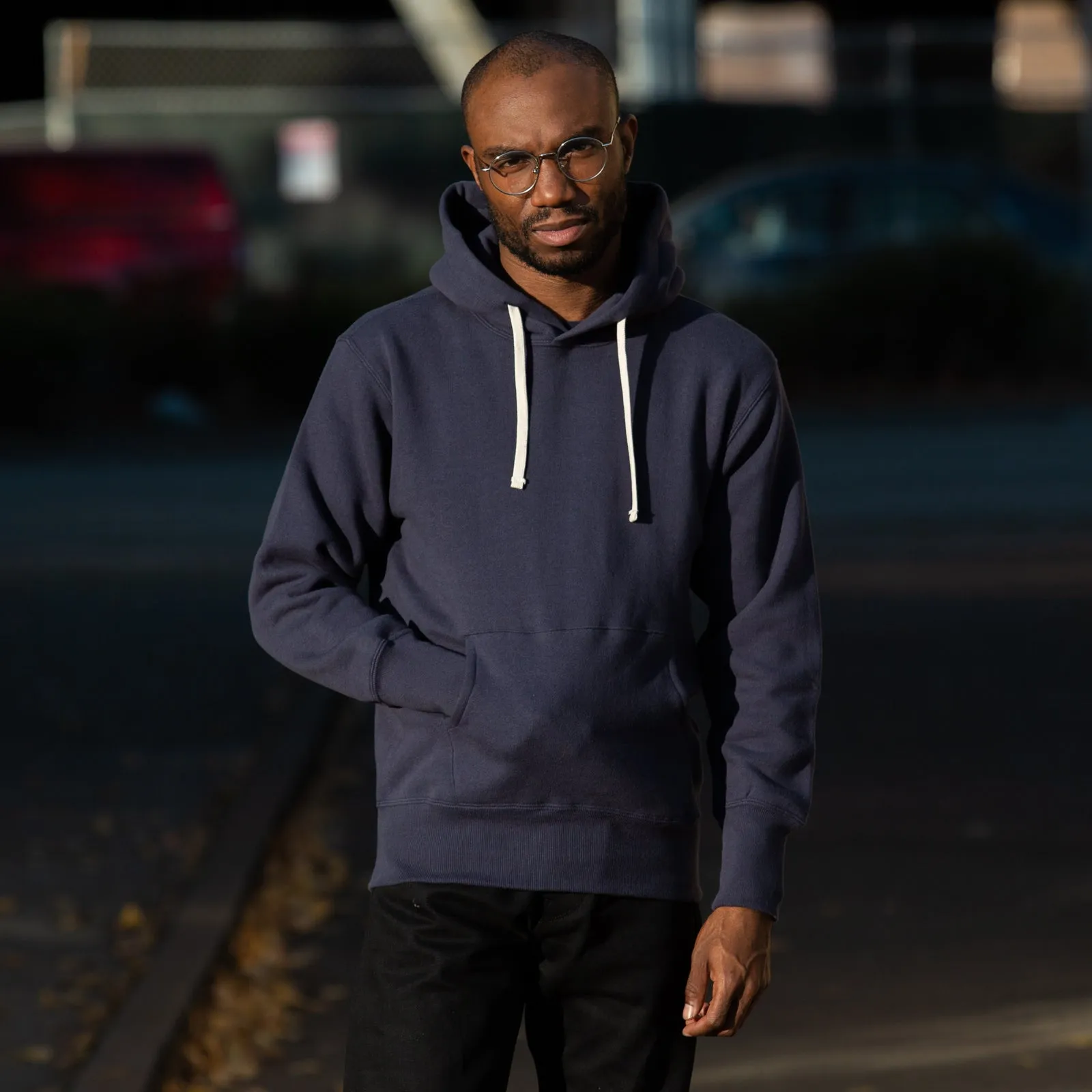 Loopwheel Pullover Hoodie - Navy sold by Standard and Strange product image thumbnail 3