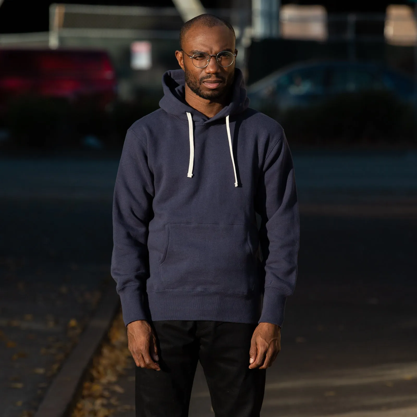 Loopwheel Pullover Hoodie - Navy sold by Standard and Strange product image thumbnail 2
