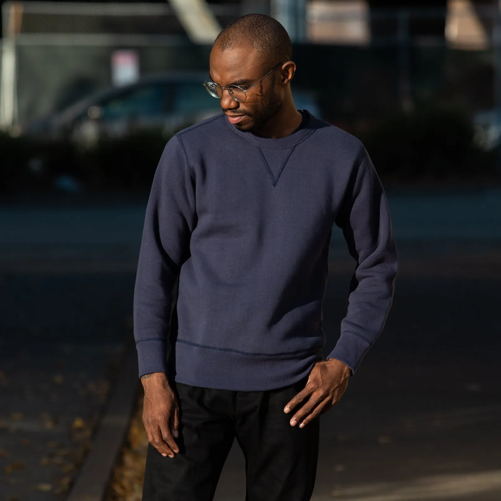 Loopwheel Crewneck Sweatshirt - Navy sold by Standard and Strange product image thumbnail 3