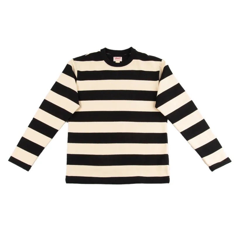 Buco Heavy Stripe Racing Jersey - White/Black sold by Standard and Strange