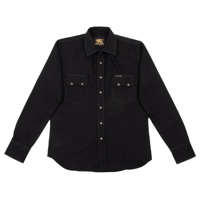Ryman Shirt - Black Denim made by Indigofera
