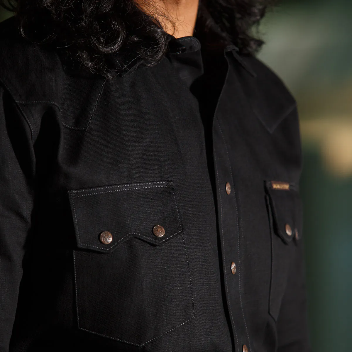 Ryman Shirt - Black Denim sold by Standard and Strange product image thumbnail 4