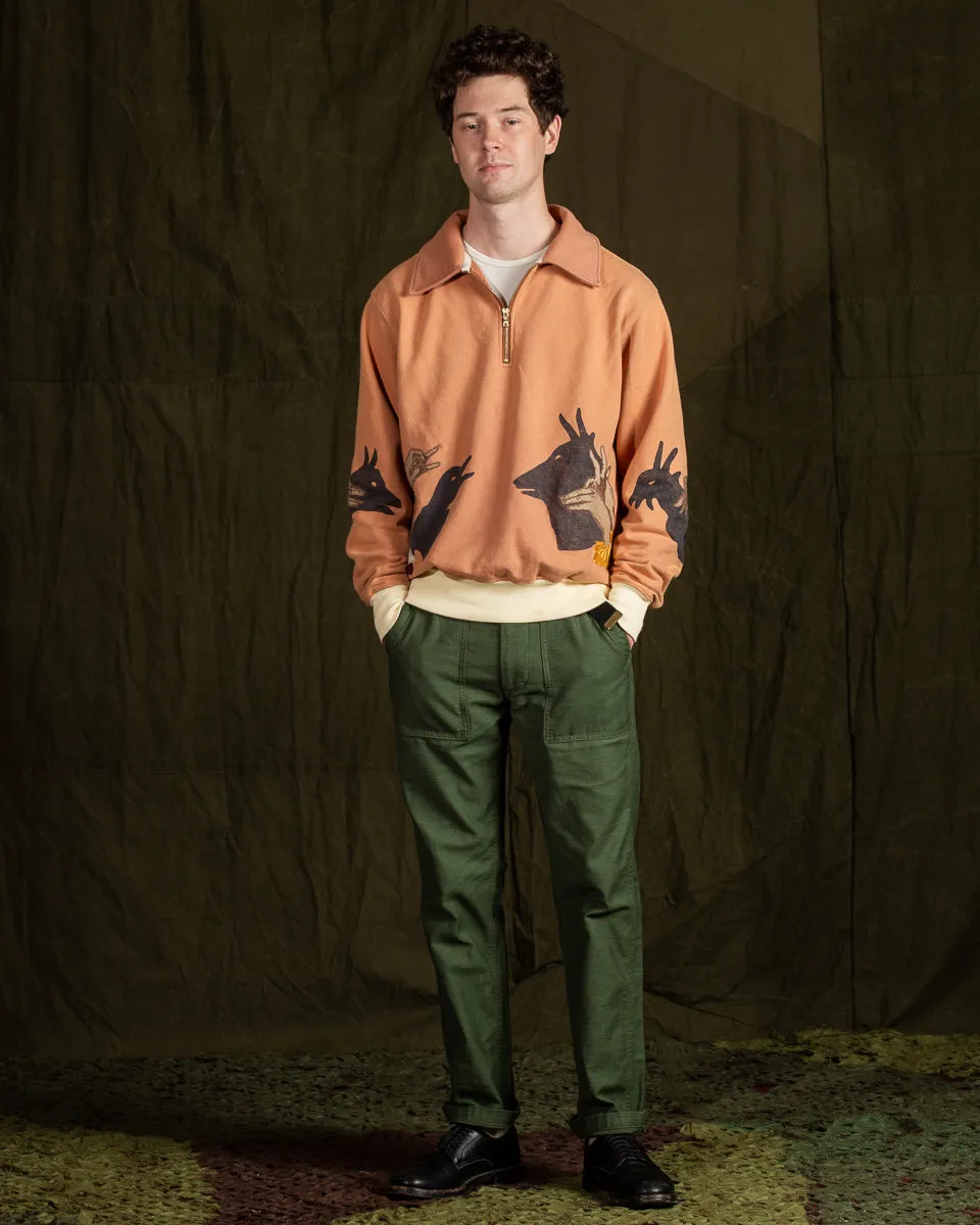 Slim Fit Fatigue Pants - Olive Reverse Sateen sold by Standard and Strange product image thumbnail 3