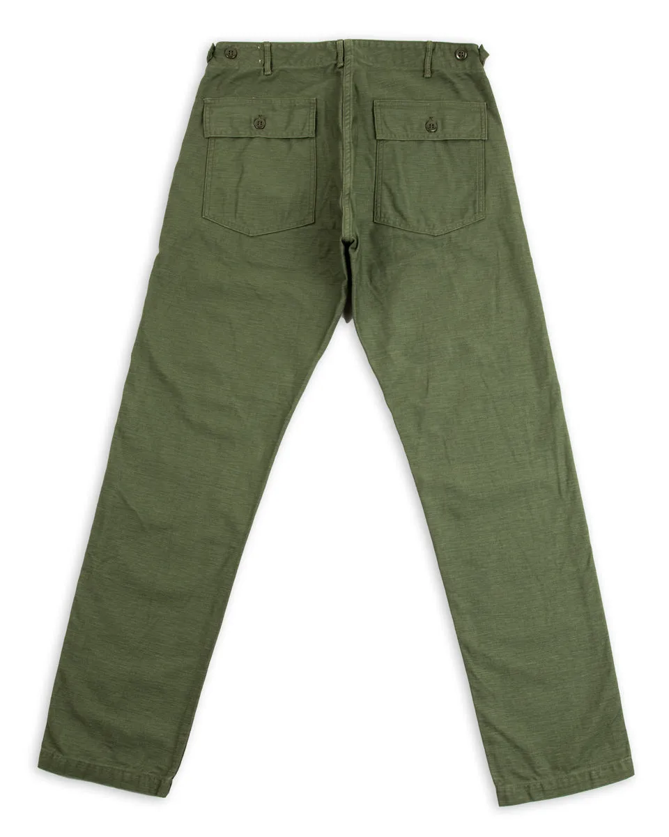 Slim Fit Fatigue Pants - Olive Reverse Sateen sold by Standard and Strange product image thumbnail 2