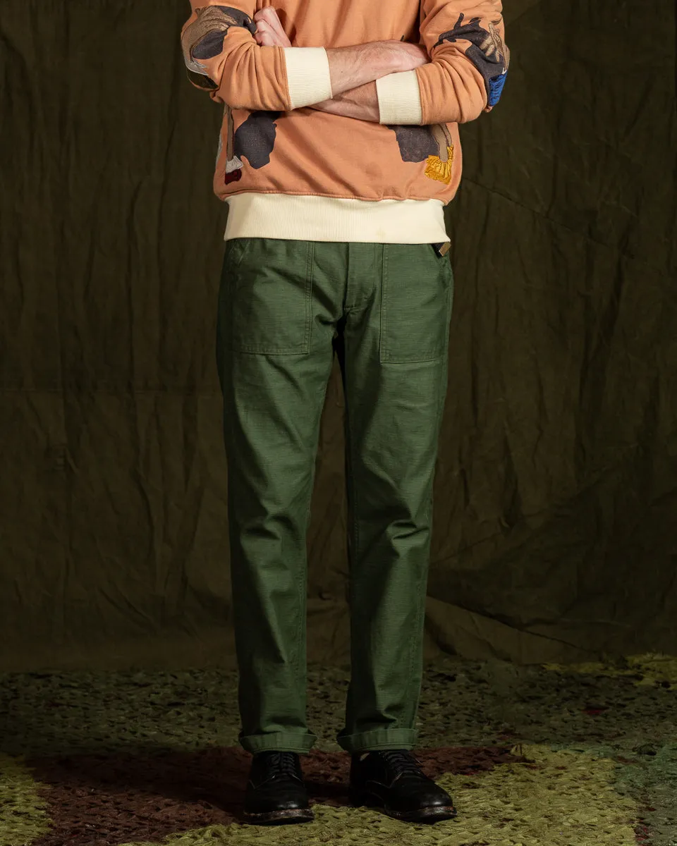 Slim Fit Fatigue Pants - Olive Reverse Sateen sold by Standard and Strange product image thumbnail 4