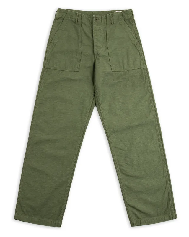 Fatigue Pants - Regular Fit - Olive Reverse Sateen sold by Standard and Strange