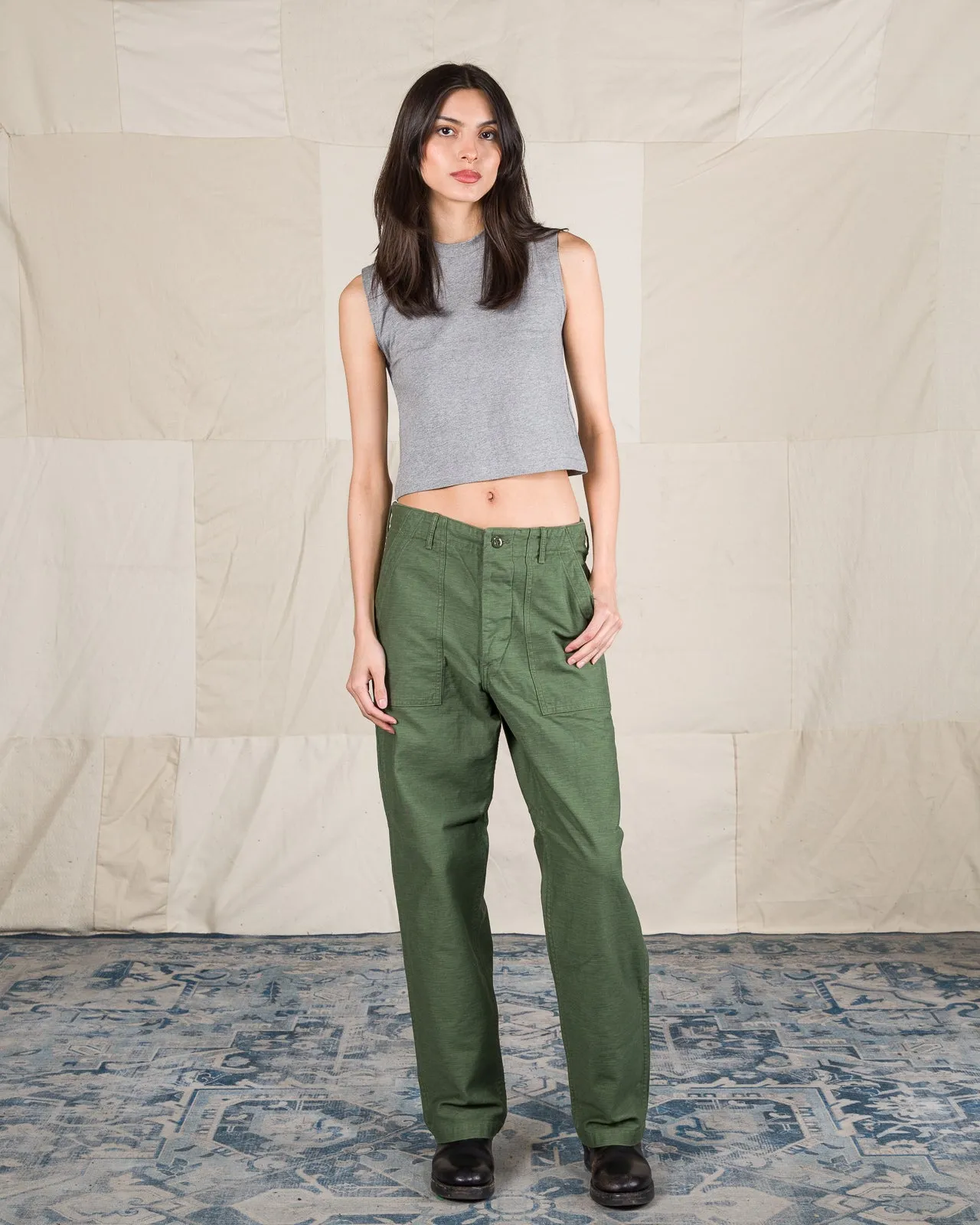 Fatigue Pants - Regular Fit - Olive Reverse Sateen sold by Standard and Strange product image thumbnail 4