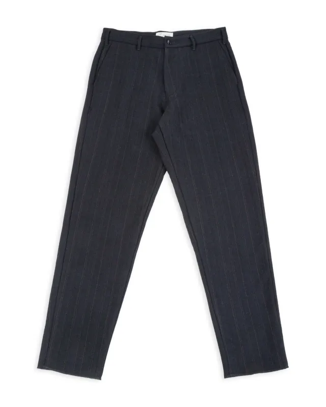 Logan Trouser - Dark Blue Heritage Chevron sold by Standard and Strange