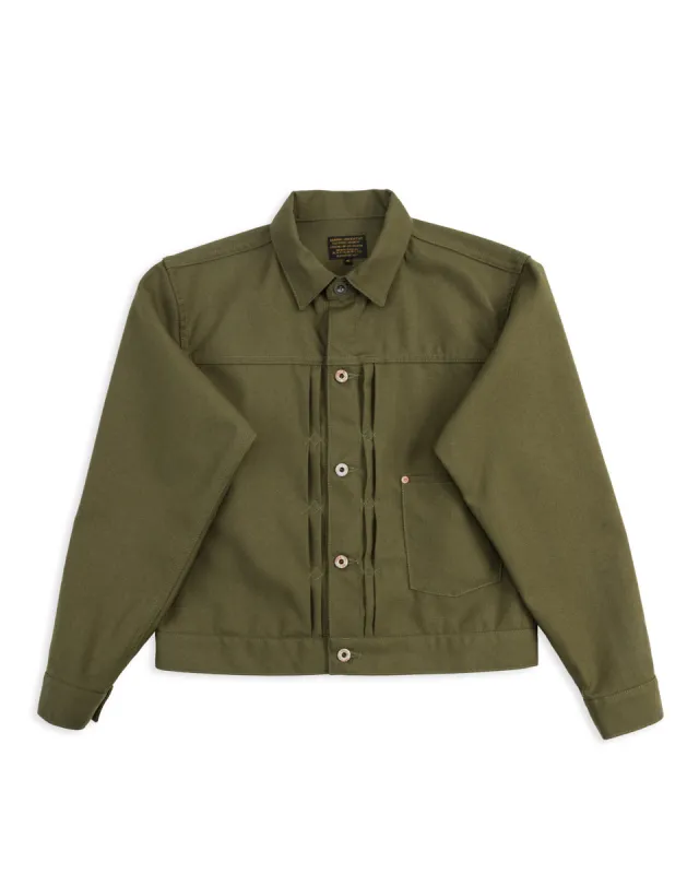 Military Twill Pleats Jacket - Soldier Green sold by Standard and Strange