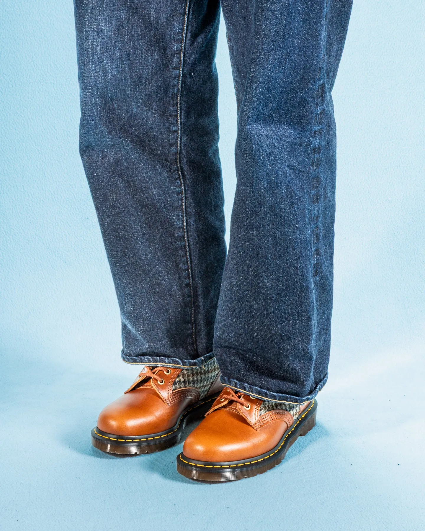 1460 Made in England Lace Up Boots - Amber Tan + Harris Tweed sold by Standard and Strange product image thumbnail 3