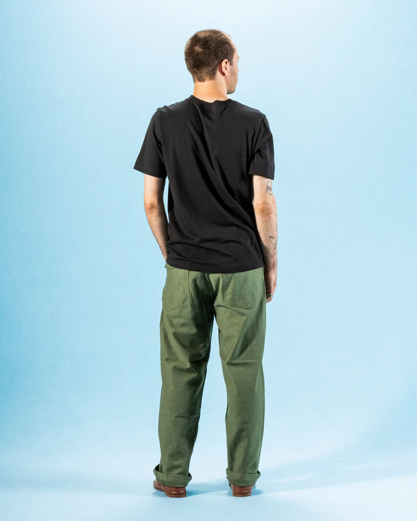 1940s Relaxed Fit Loopwheeled Tee - Deep Black sold by Standard and Strange product image thumbnail 5