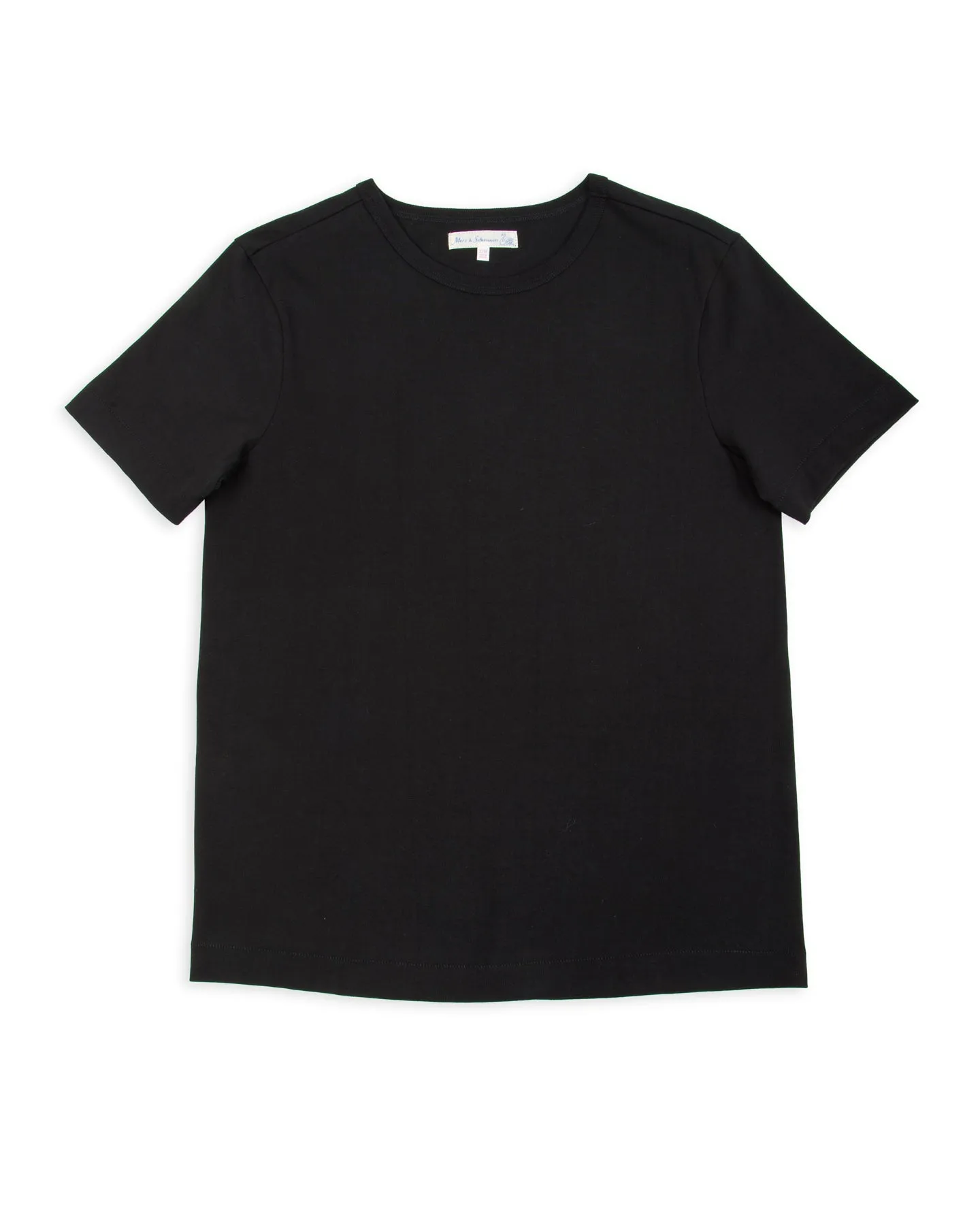 1940s Relaxed Fit Loopwheeled Tee - Deep Black sold by Standard and Strange
