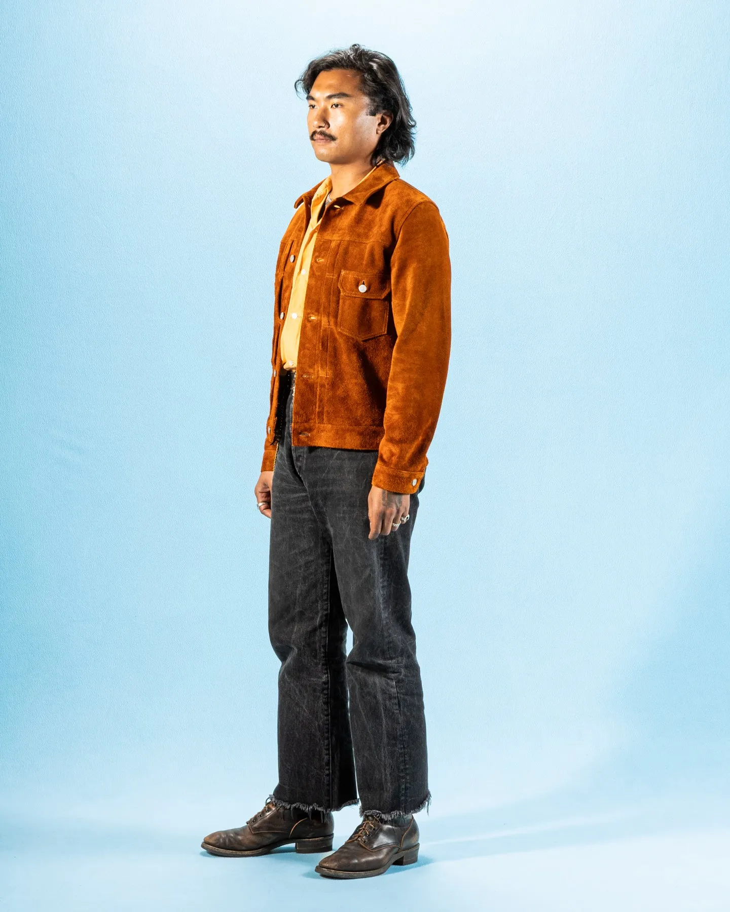 Steer Suede 2nd Type Jean Jacket - Camel (TB-141) sold by Standard and Strange product image thumbnail 5