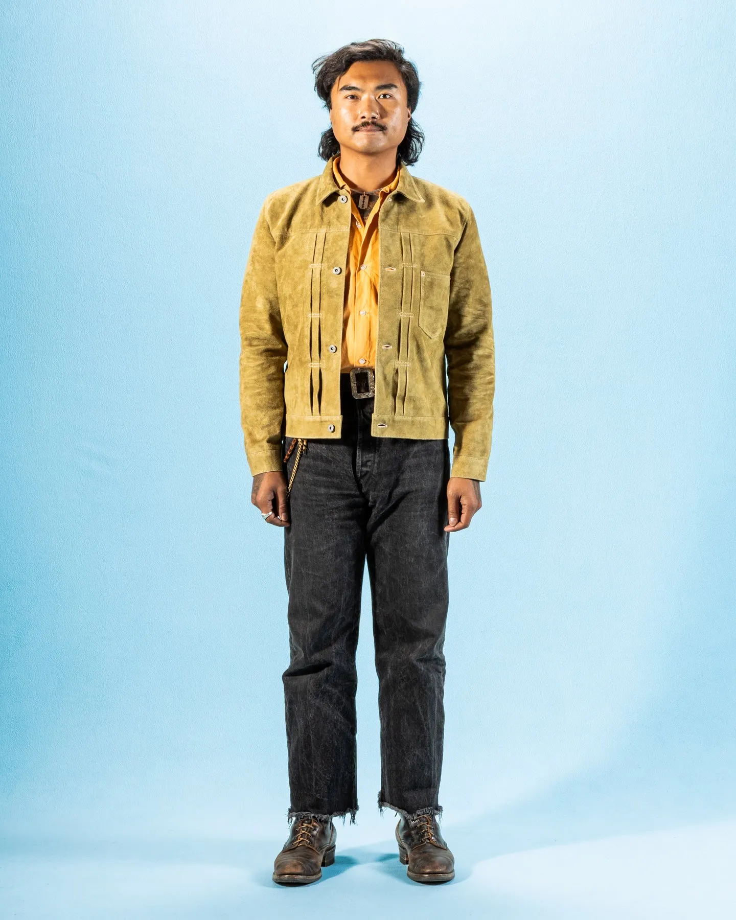 Horse Roughout WWII Type Jean Jacket (HSB-140-T) - Khaki sold by Standard and Strange product image thumbnail 4