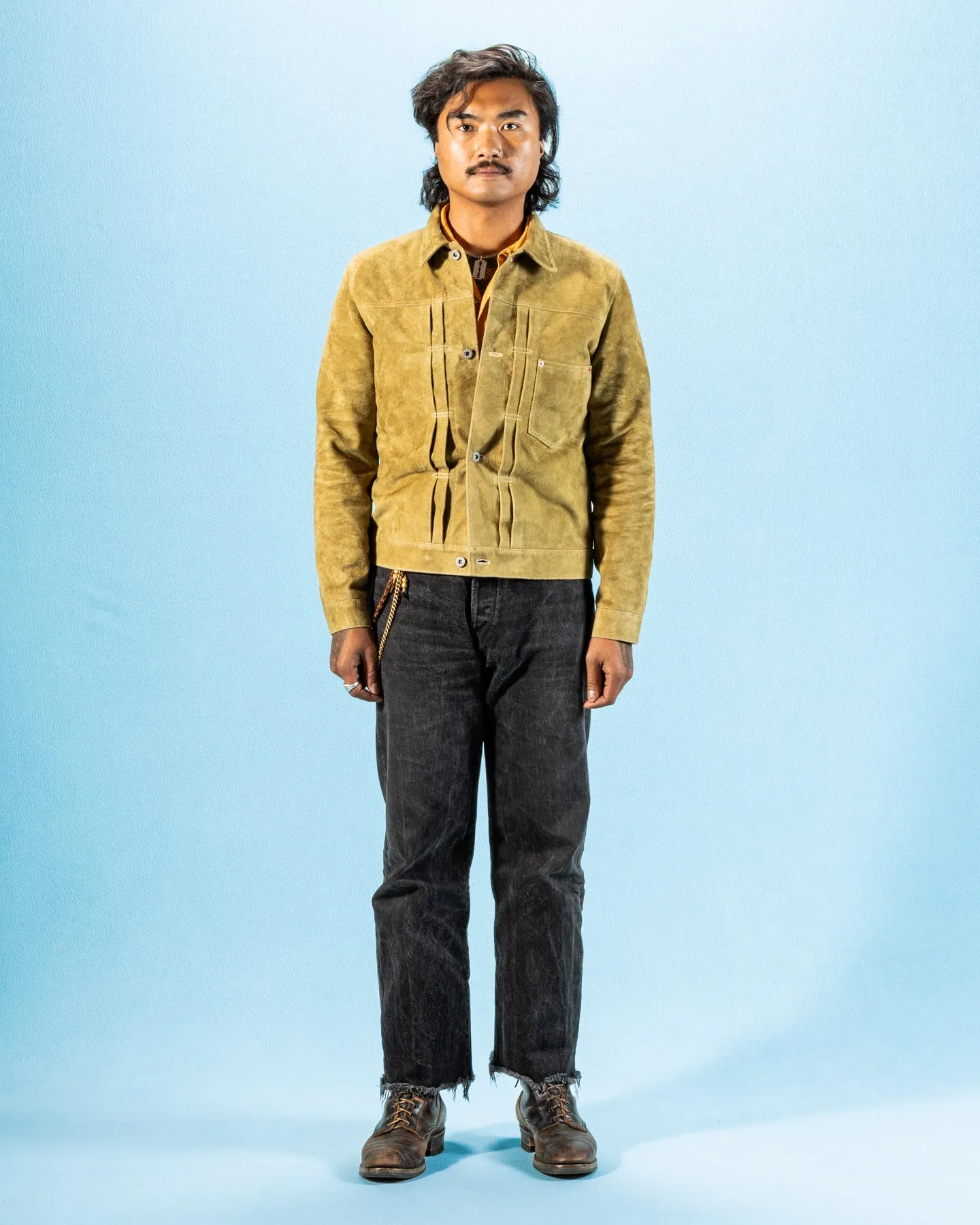 Horse Roughout WWII Type Jean Jacket (HSB-140-T) - Khaki sold by Standard and Strange product image thumbnail 3