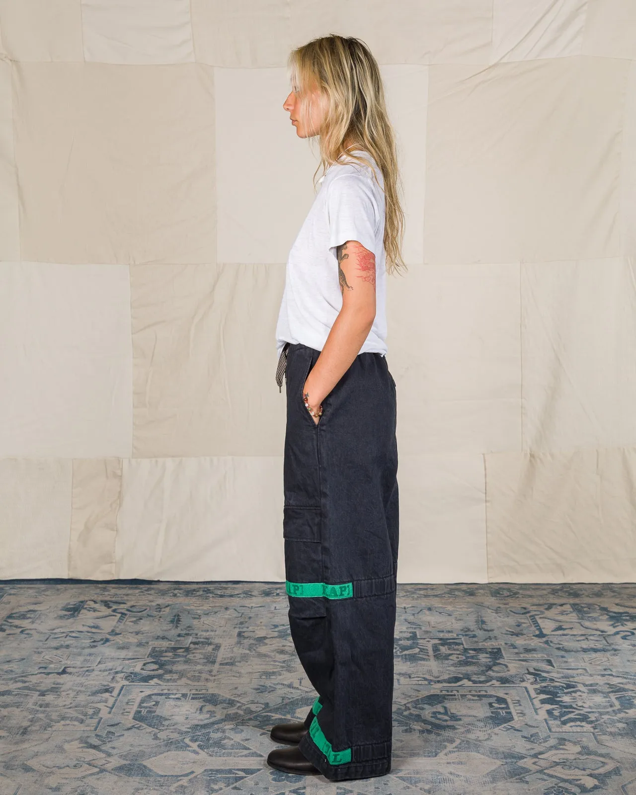 14oz BLKxBLK Denim NOUVELLE Shuttle Pants - Green sold by Standard and Strange product image thumbnail 4