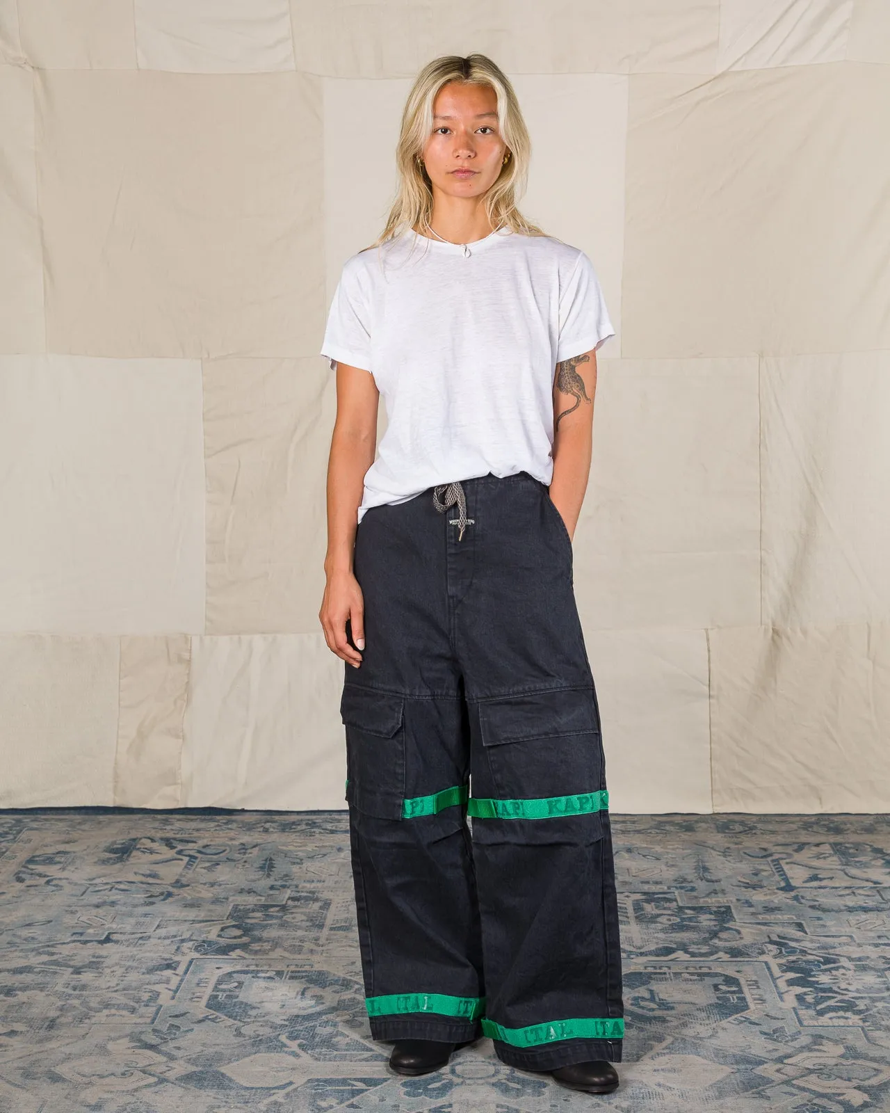 14oz BLKxBLK Denim NOUVELLE Shuttle Pants - Green sold by Standard and Strange product image thumbnail 3
