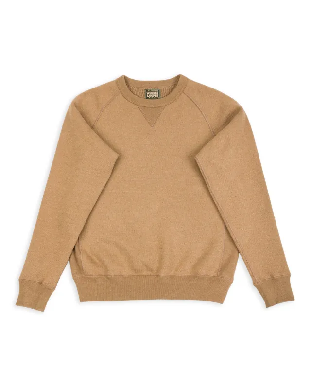 Foxfibre® Double Heavyweight French Terry Pullover Crewneck - Iron Mordant Coyote 80 sold by Standard and Strange