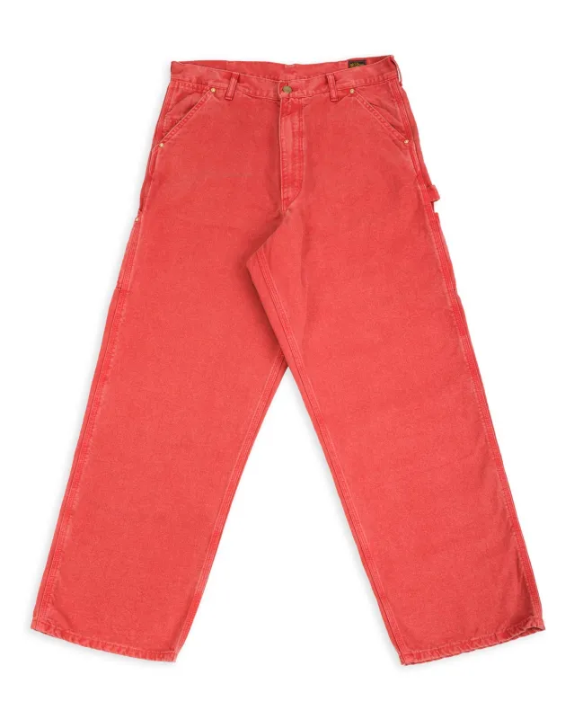 Dad's Fit Oxford Painter Pants - Red sold by Standard and Strange