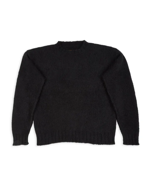 Shaggy Alpaguan Crewneck - Black sold by Standard and Strange