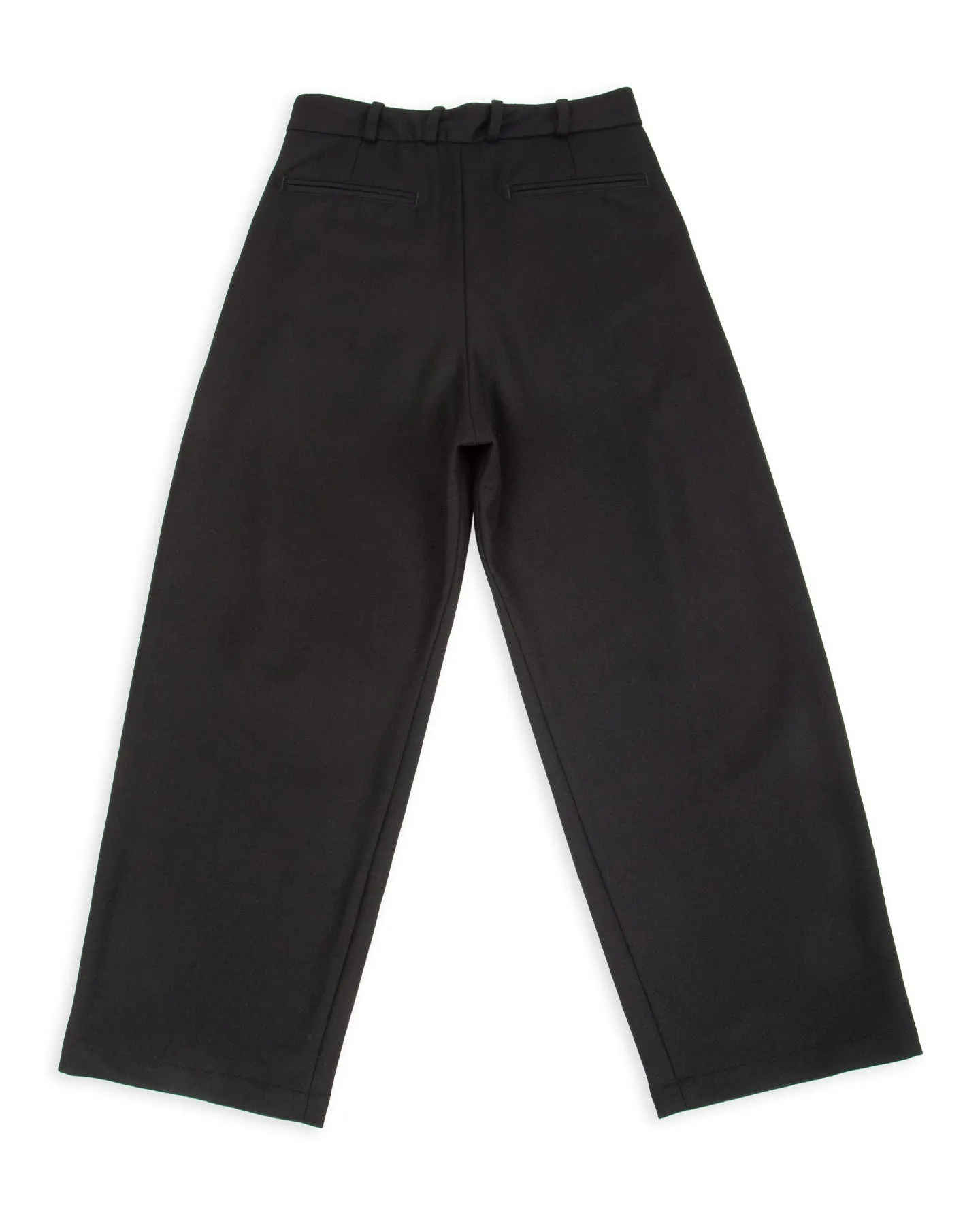 Triple Tuck Wide Pants - Solid Black Wool Flannel sold by Standard and Strange product image thumbnail 2