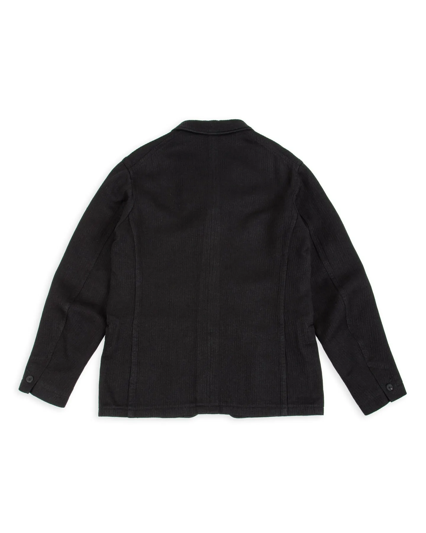 Continental Sack Jacket - Black Linen Wool Pique sold by Standard and Strange product image thumbnail 2