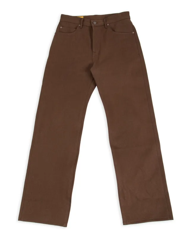 Modesto Straight Fit - 15oz Dark Brown Denim sold by Standard and Strange