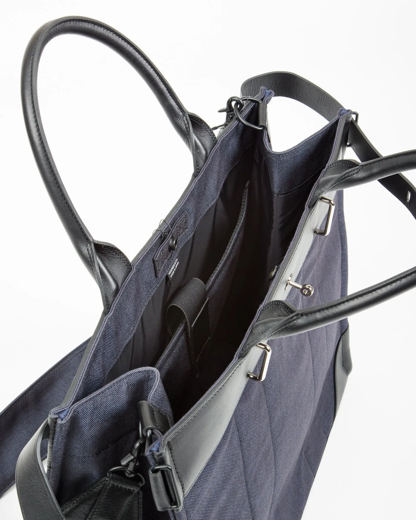 Fork 2Way Tote Bag (L) - Navy sold by Standard and Strange product image thumbnail 3
