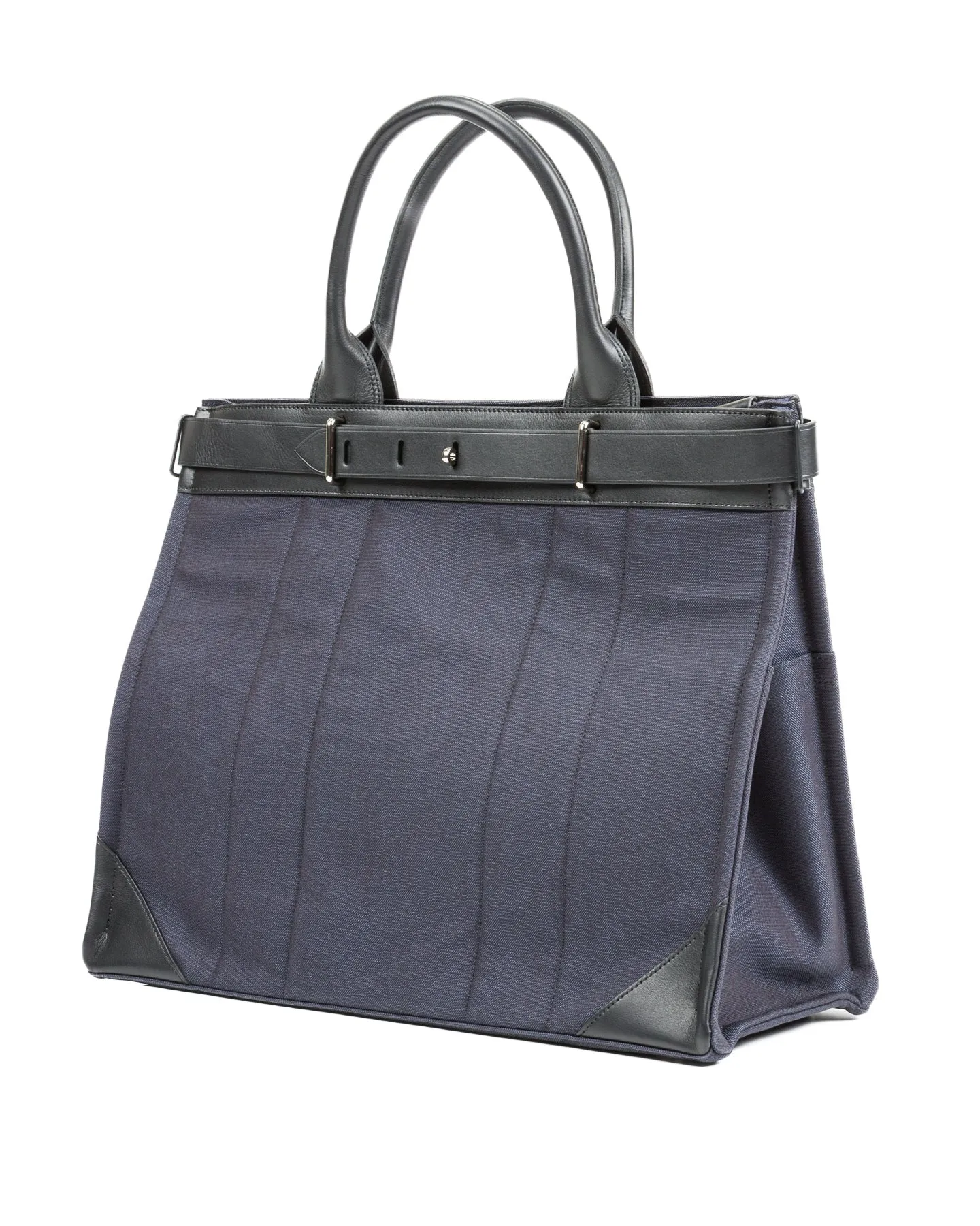 Fork 2Way Tote Bag (L) - Navy sold by Standard and Strange