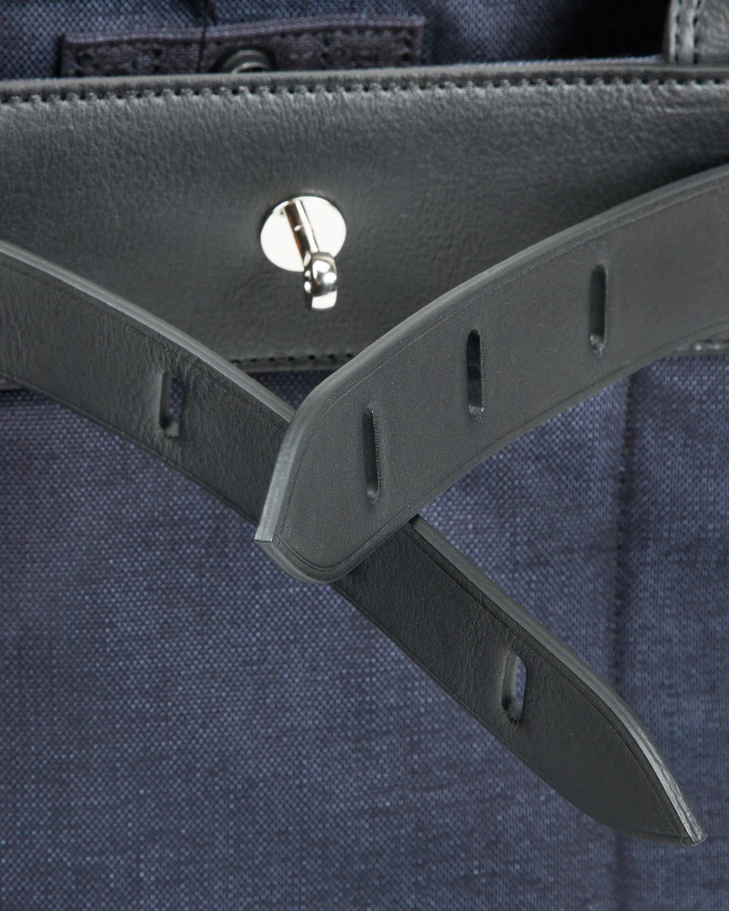 Fork 2Way Tote Bag (L) - Navy sold by Standard and Strange product image thumbnail 4