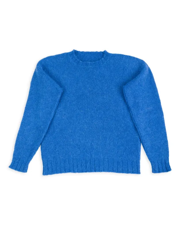 Shaggy Alpaguan Crewneck - Blue sold by Standard and Strange