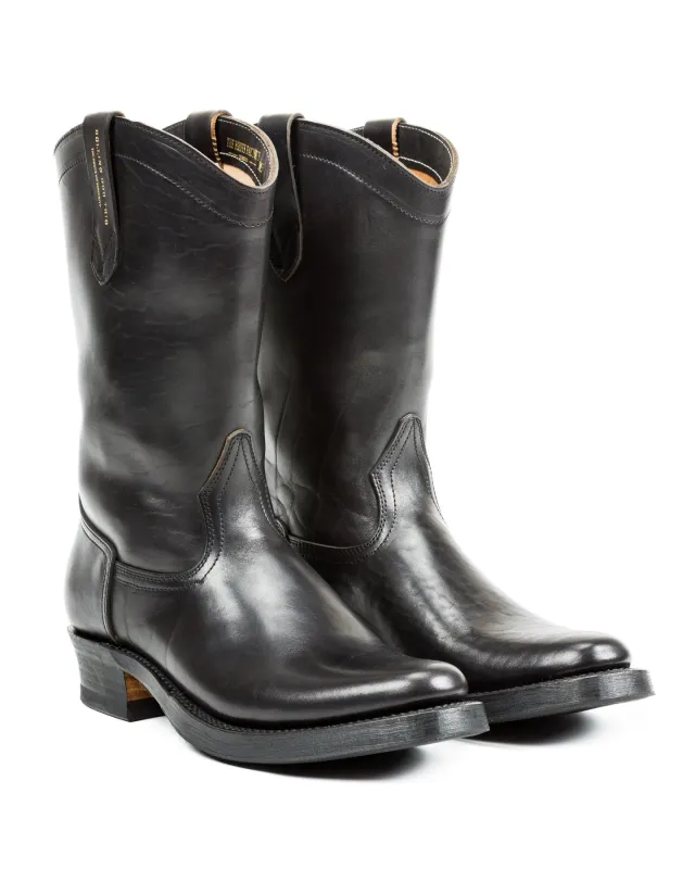 Loro Western Boot - Black Horsebutt made by Rolling Dub Trio