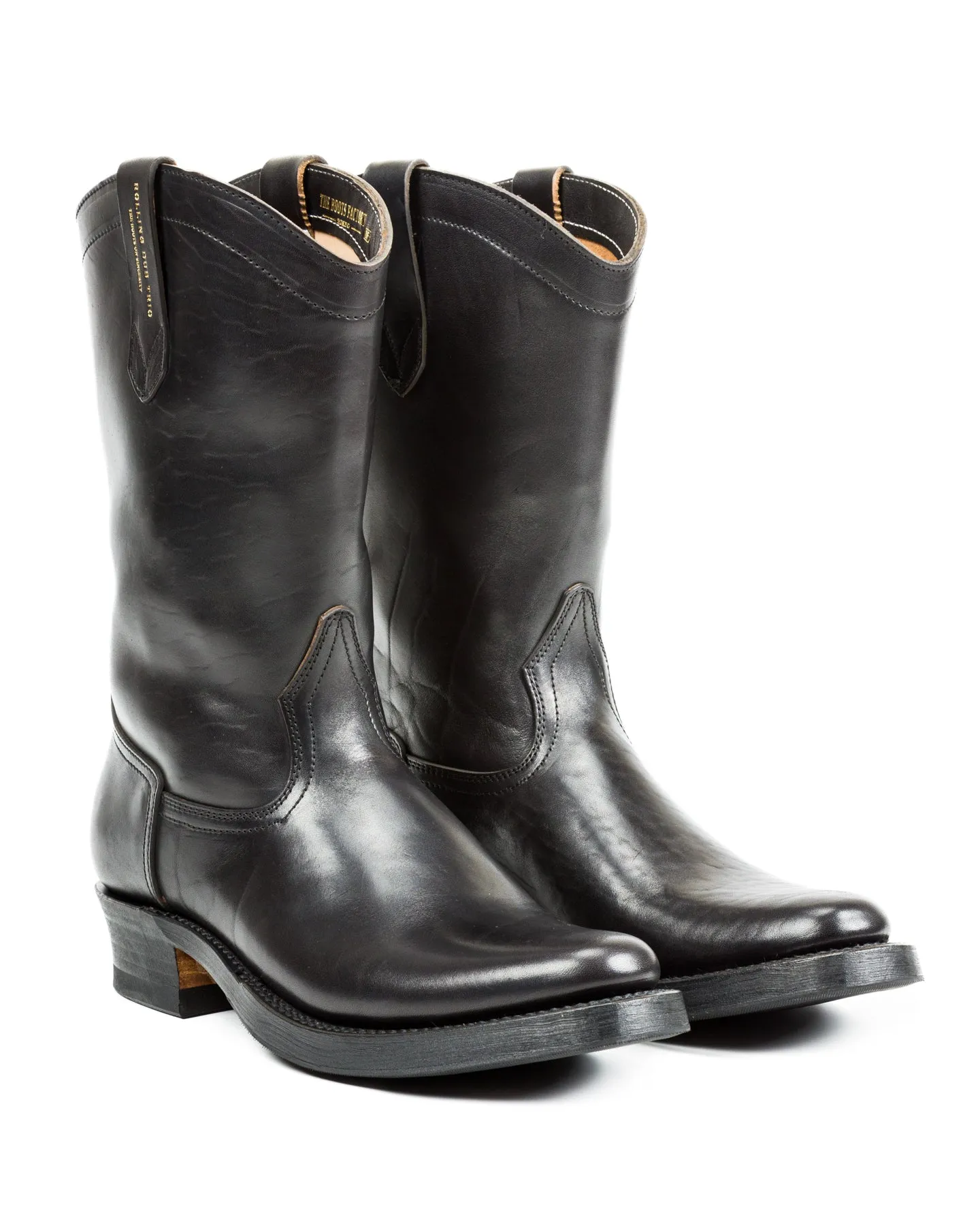 Loro Western Boot - Black Horsebutt sold by Standard and Strange