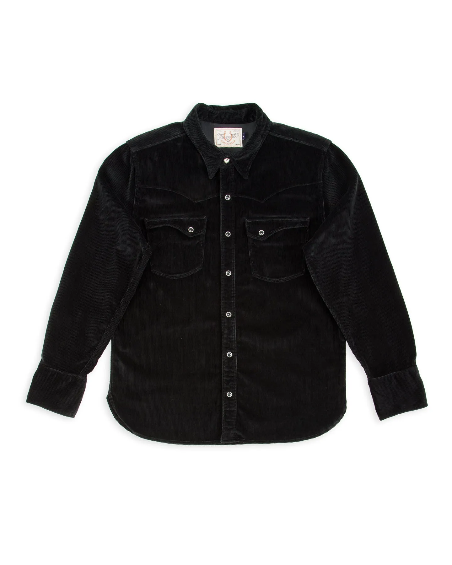 Calico Western Shirt - Black Corduroy sold by Standard and Strange