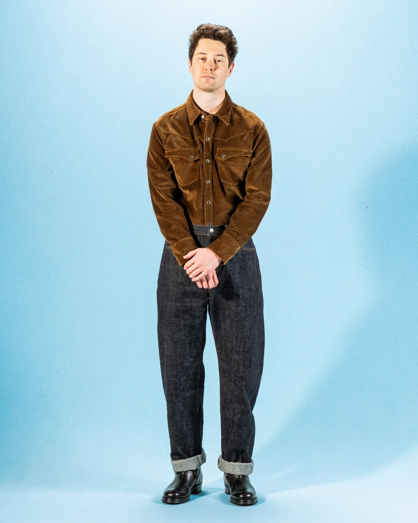 Calico Western Shirt - Gold Corduroy sold by Standard and Strange product image thumbnail 4