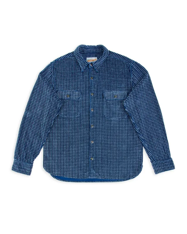 Benson Shirt - Indigo Corduroy sold by Standard and Strange