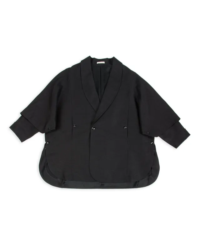Wool Hemp Cape Coat - Black sold by Standard and Strange