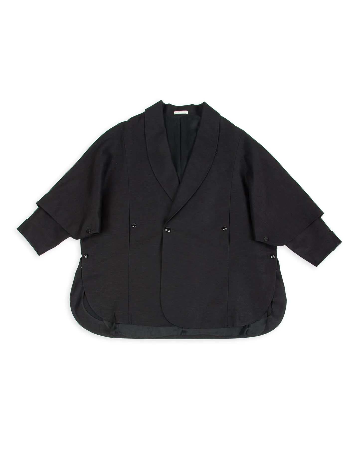 Wool Hemp Cape Coat - Black sold by Standard and Strange