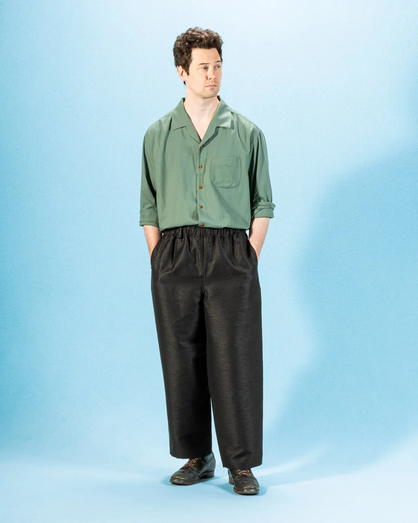One Size Wool Hemp Easy Trousers - Deep Green sold by Standard and Strange product image thumbnail 3