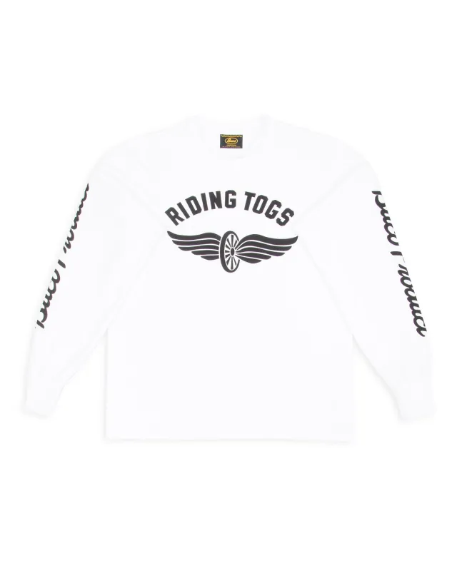Buco L/S Tee / Riding Togs - White sold by Standard and Strange