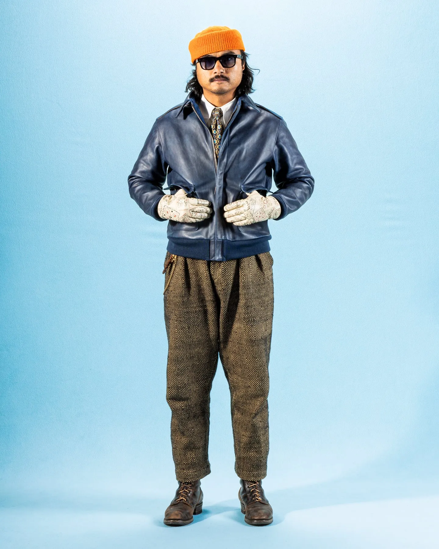 Type A-2 Leather Jacket - Indigo Dyed sold by Standard and Strange product image thumbnail 4