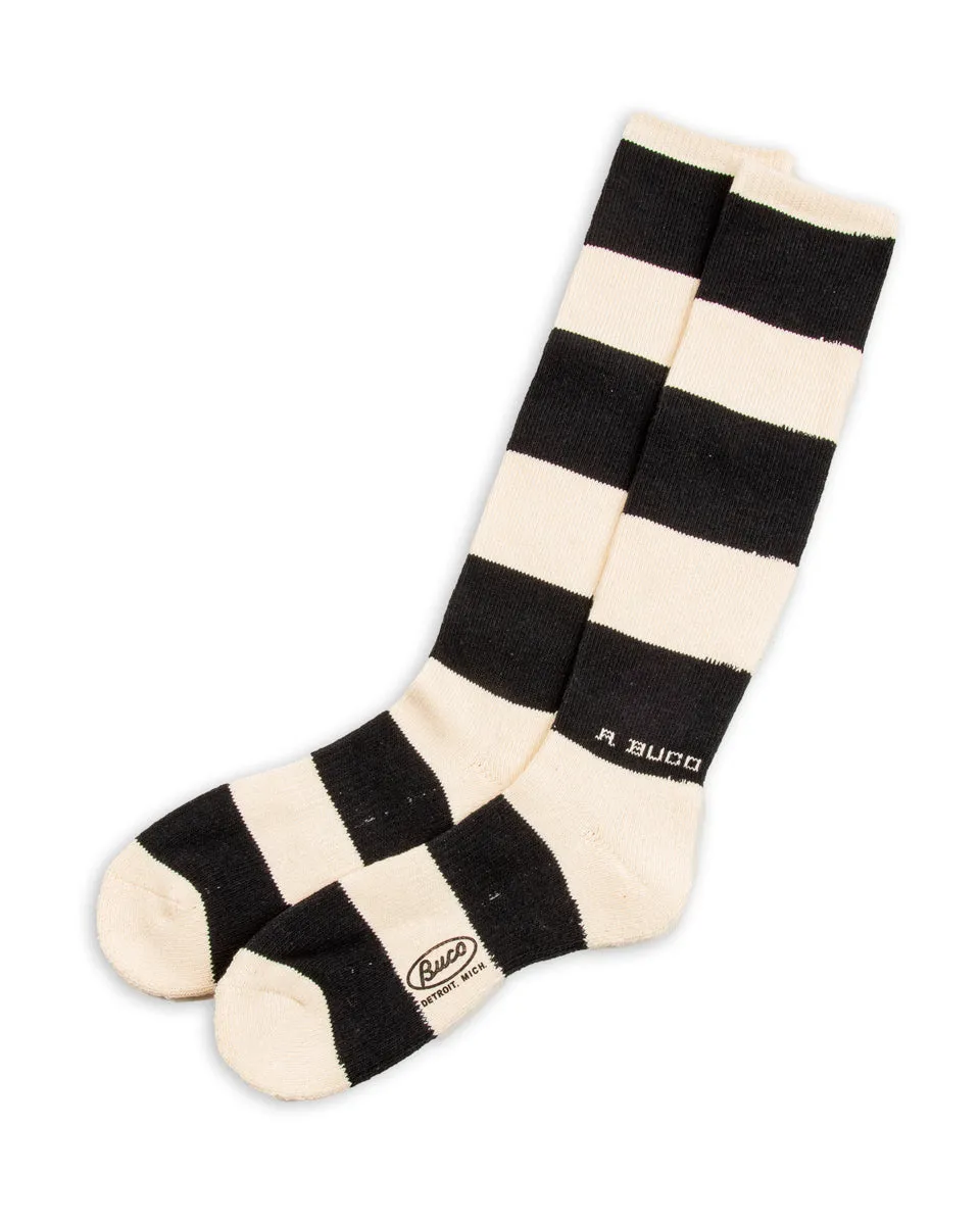 Buco Striped Action Socks - White/Black sold by Standard and Strange product image thumbnail 2
