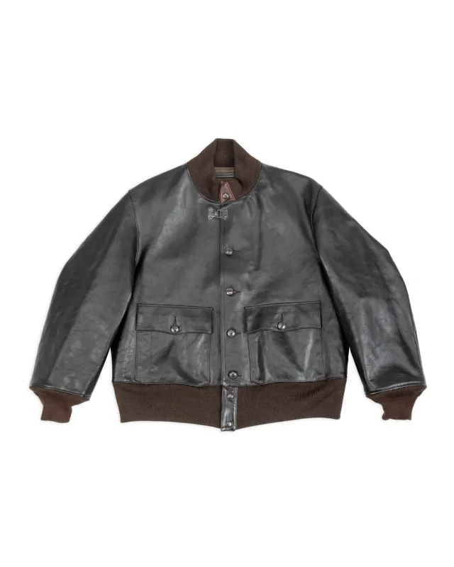 A-1 Jacket - Black Teacore Horsehide sold by Standard and Strange