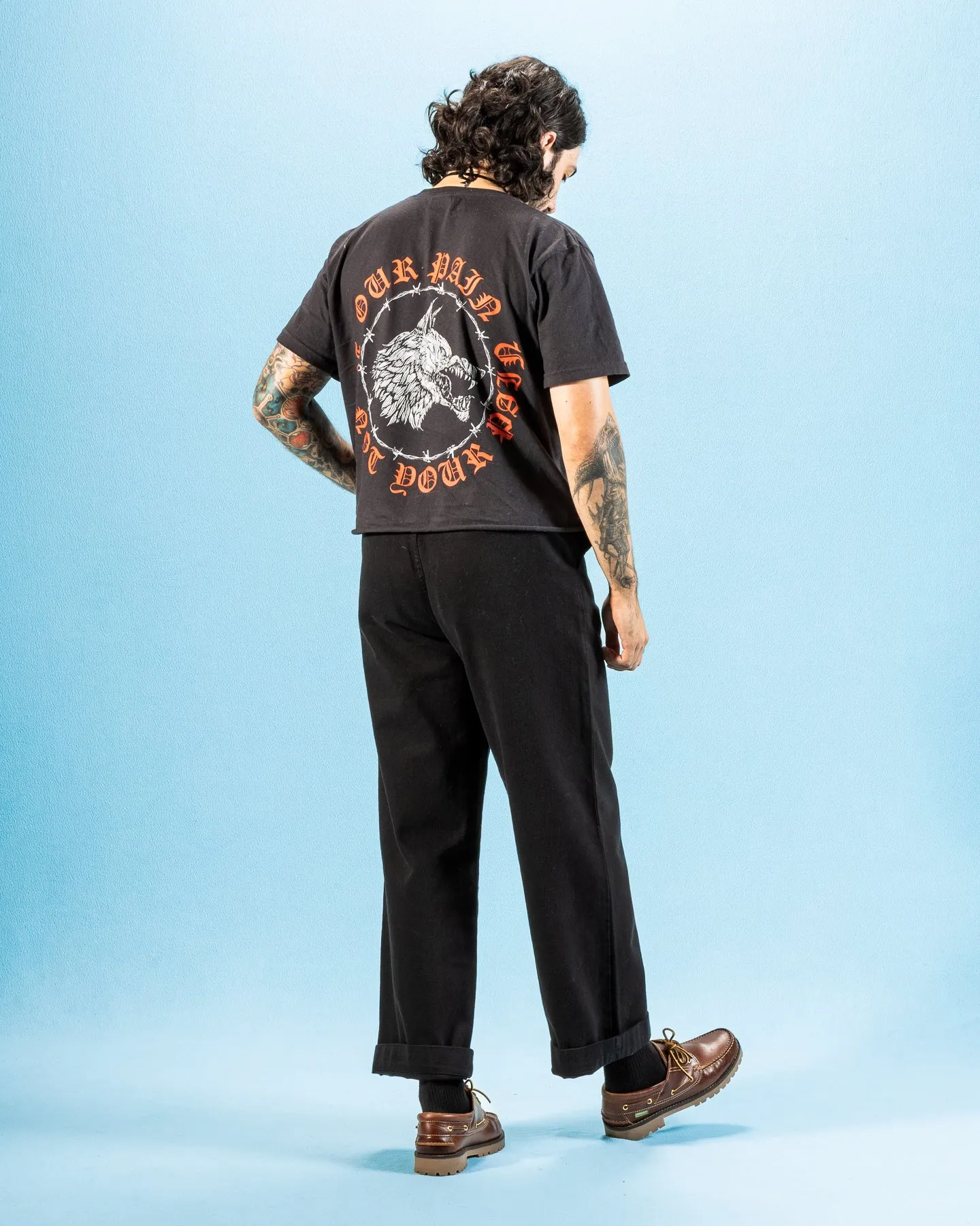 1940s Wide Leg Chino - Deep Black Cotton Twill sold by Standard and Strange product image thumbnail 5