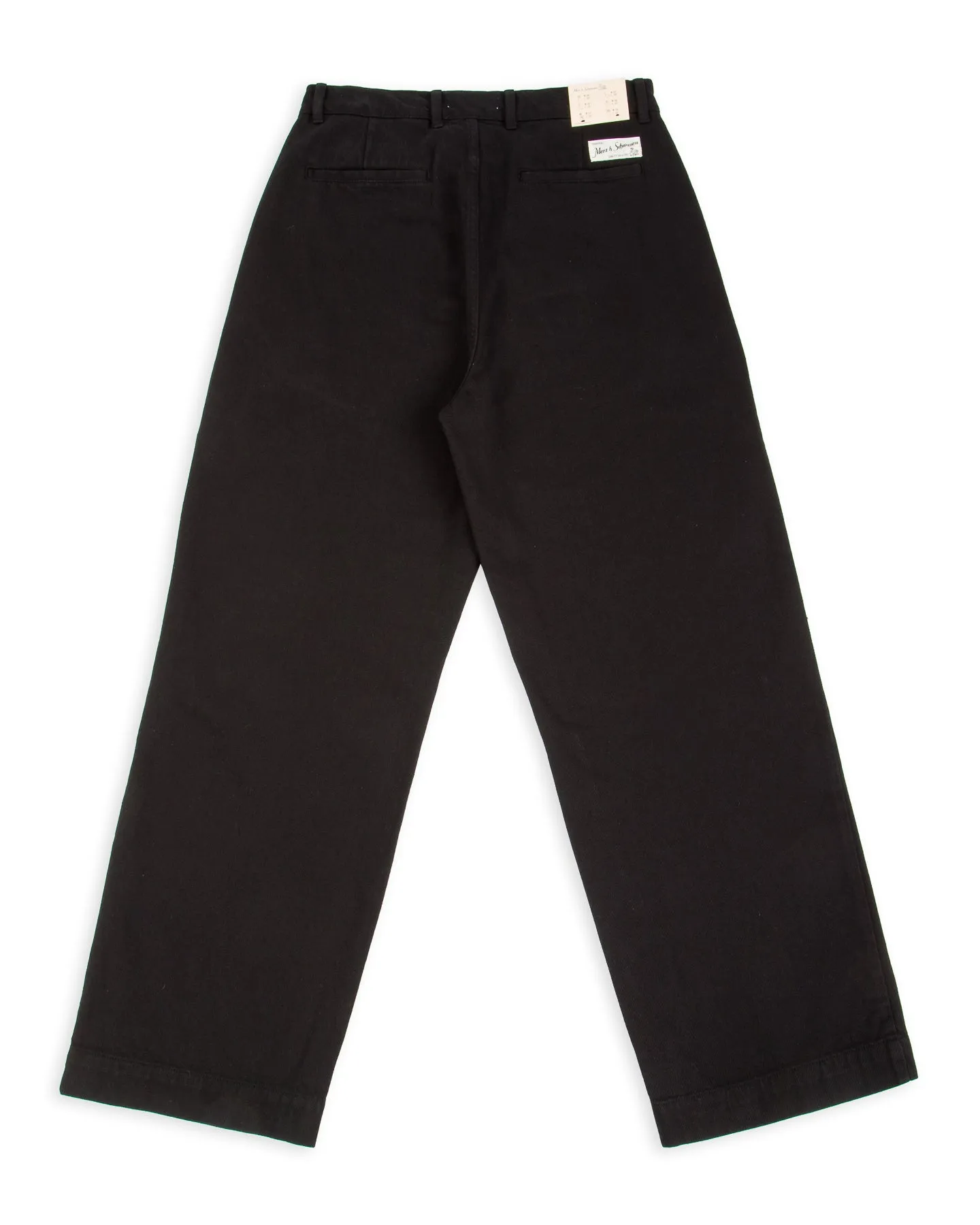 1940s Wide Leg Chino - Deep Black Cotton Twill sold by Standard and Strange product image thumbnail 2