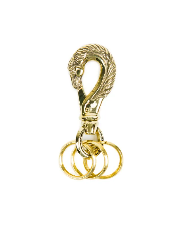 Horse Key Hook - Brass - Large sold by Standard and Strange