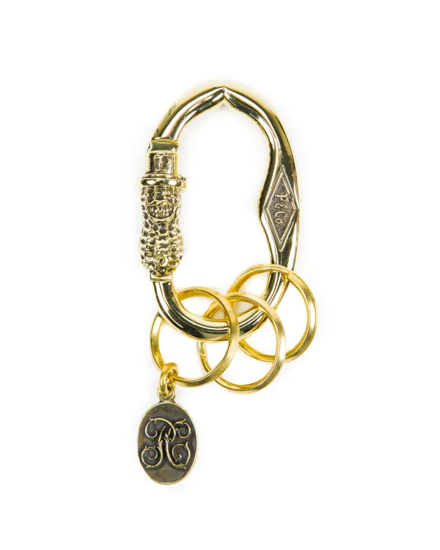 Peanuts Carabiner - Brass sold by Standard and Strange